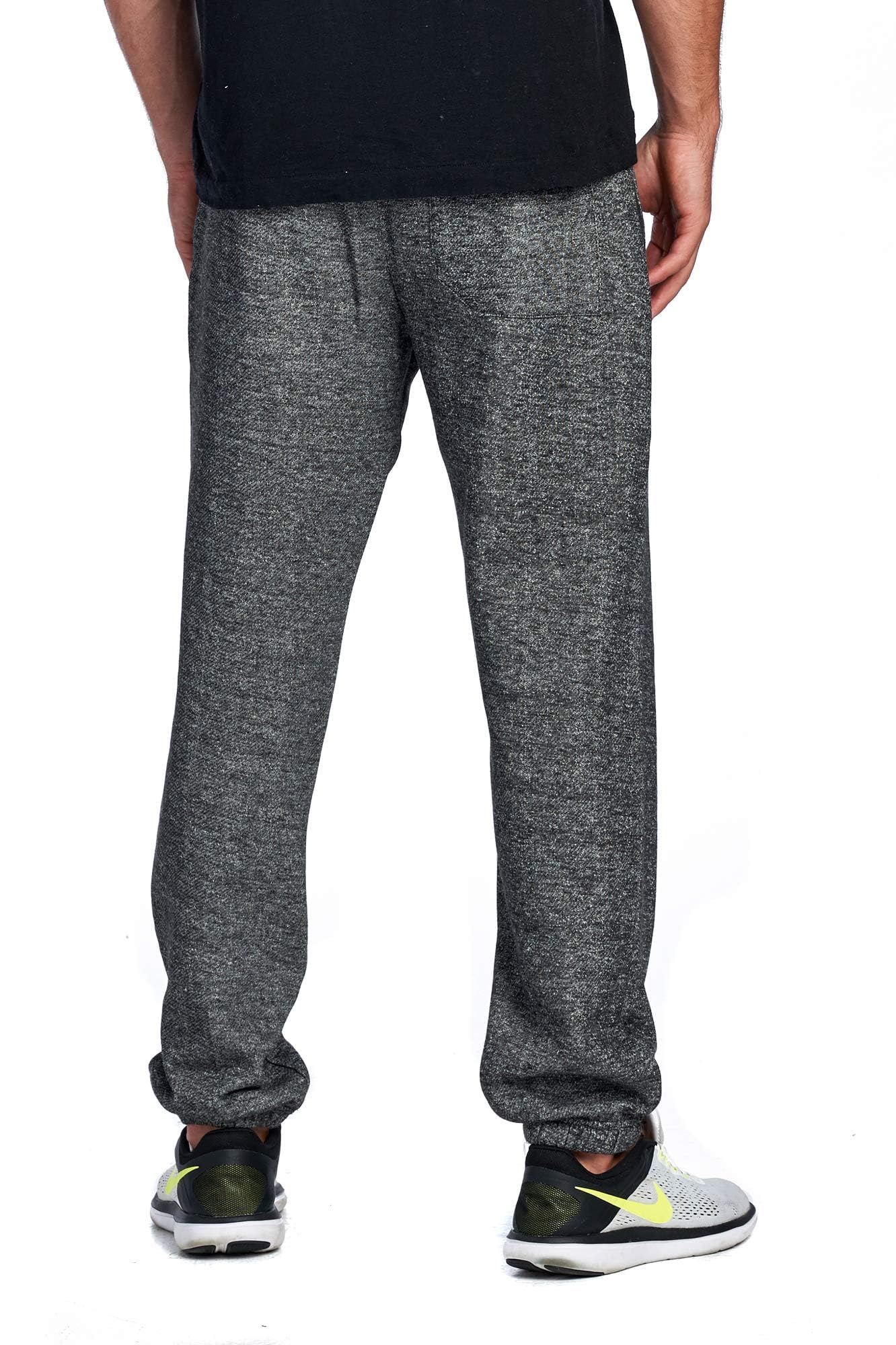PROGO USA Men's Closed Bottom Casual Relaxed Fit Fleece Sweatpants with Elastic Waist - Image 3