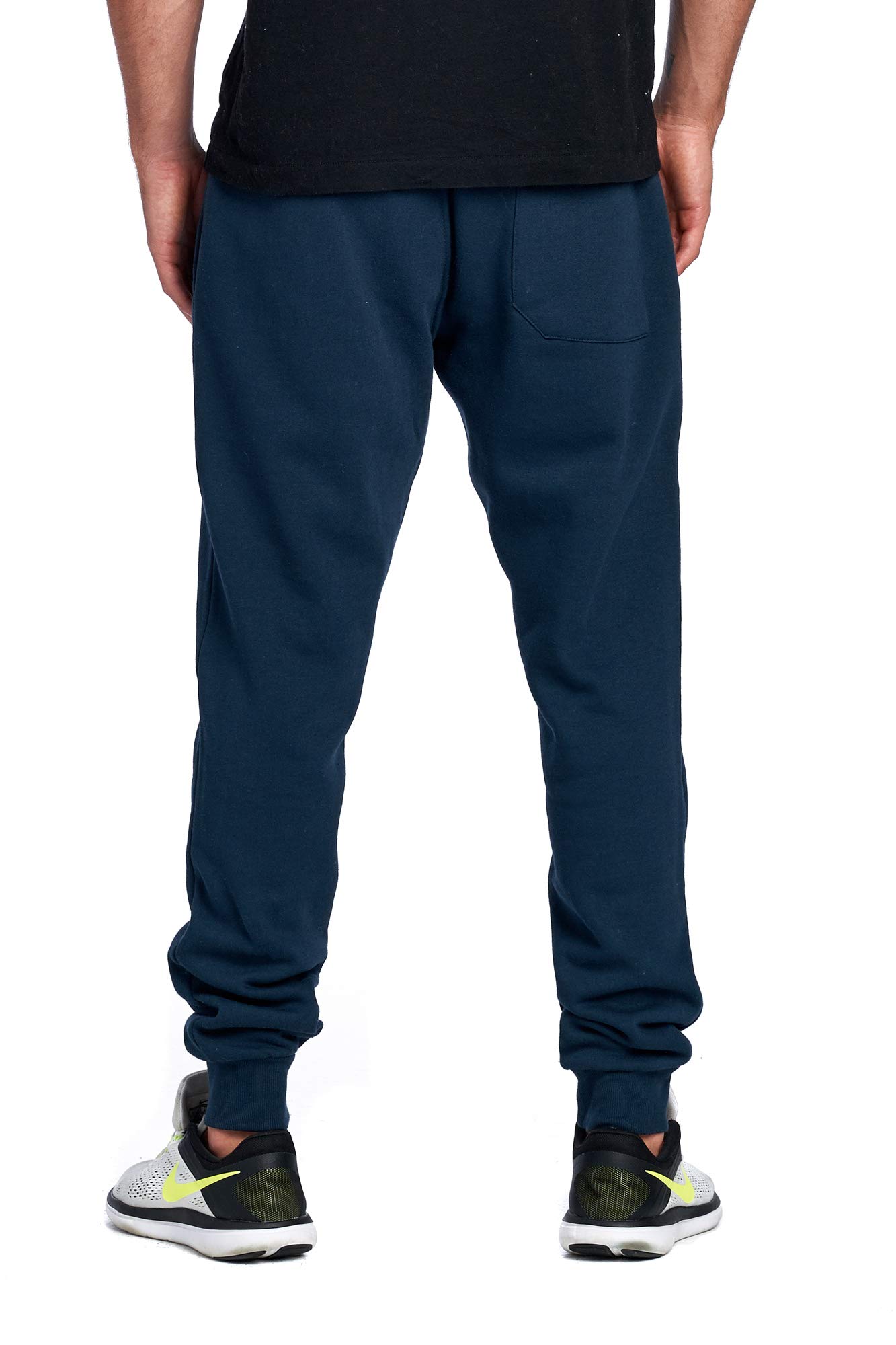 PROGO USA Men's Joggers Sweatpants Basic Fleece Marled Jogger Pant Elastic Waist - Image 3