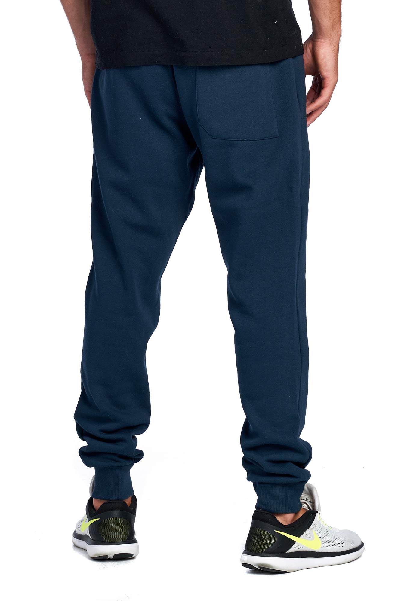 PROGO USA Men's Joggers Sweatpants Basic Fleece Marled Jogger Pant Elastic Waist - Image 4