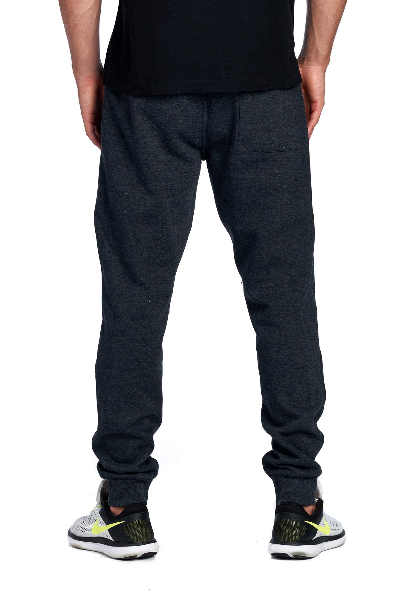 PROGO USA Men's Joggers Sweatpants Basic Fleece Marled Jogger Pant Elastic Waist - Image 4