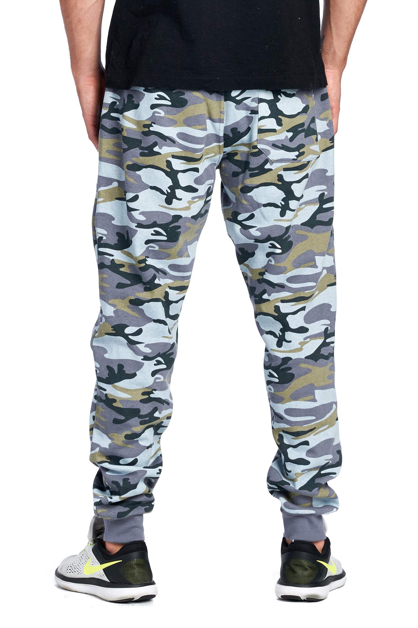 PROGO USA Men's Joggers Sweatpants Basic Fleece Marled Jogger Pant Elastic Waist - Image 4