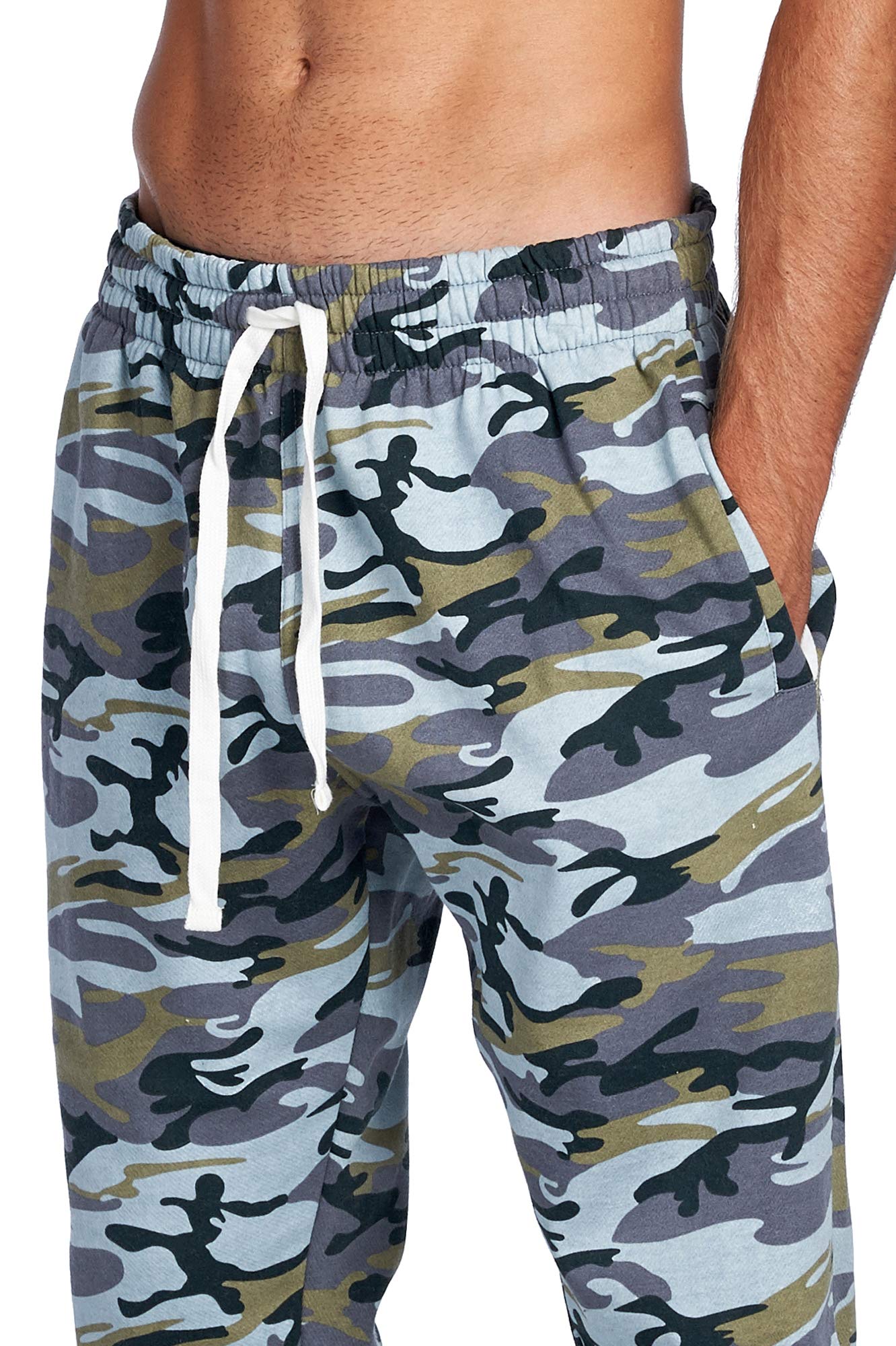 PROGO USA Men's Joggers Sweatpants Basic Fleece Marled Jogger Pant Elastic Waist - Image 5