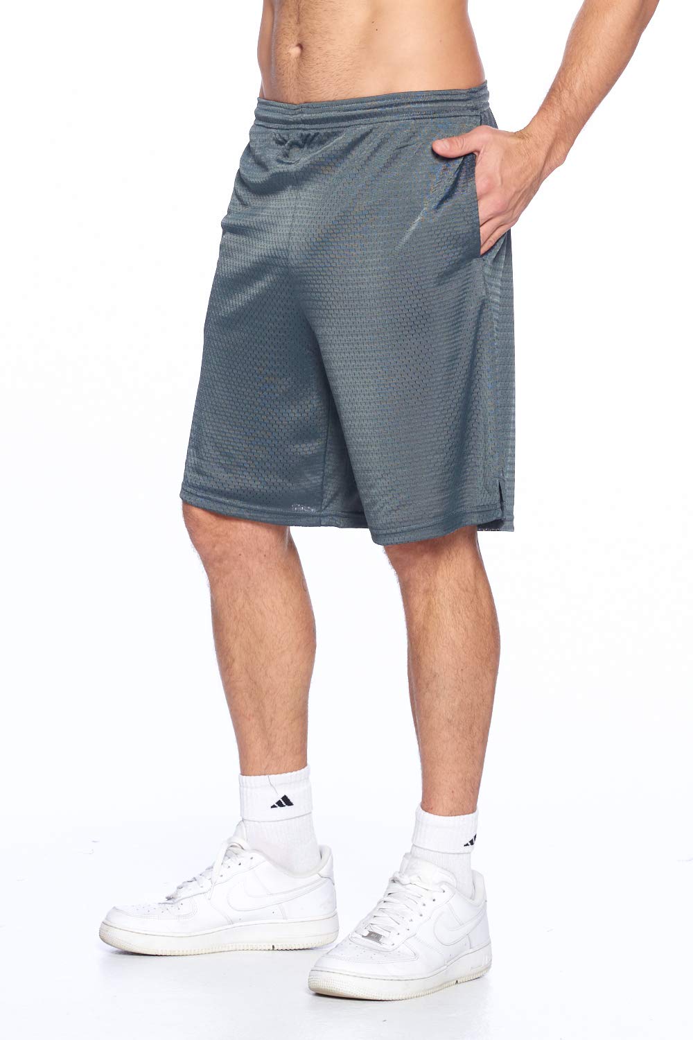 PROGO USA Men's Mesh Shorts with Pockets - Lightweight Fashion - Gym Workout Basketball Running Yoga - Moisture Wicking - Image 3