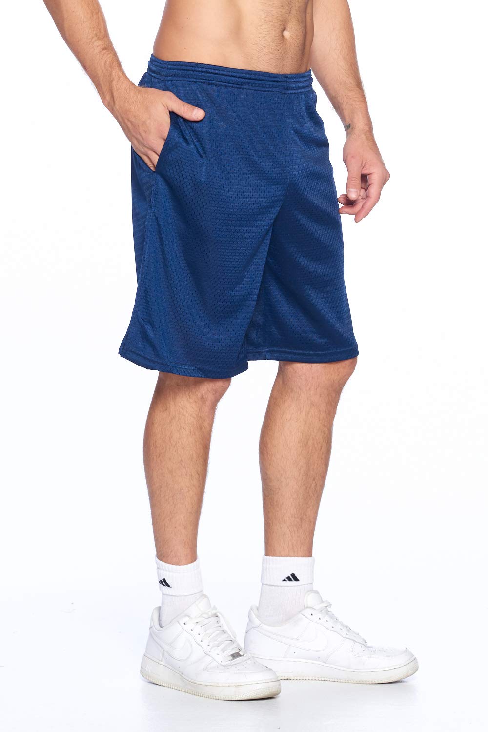 PROGO USA Men's Mesh Shorts with Pockets - Lightweight Fashion - Gym Workout Basketball Running Yoga - Moisture Wicking - Image 3