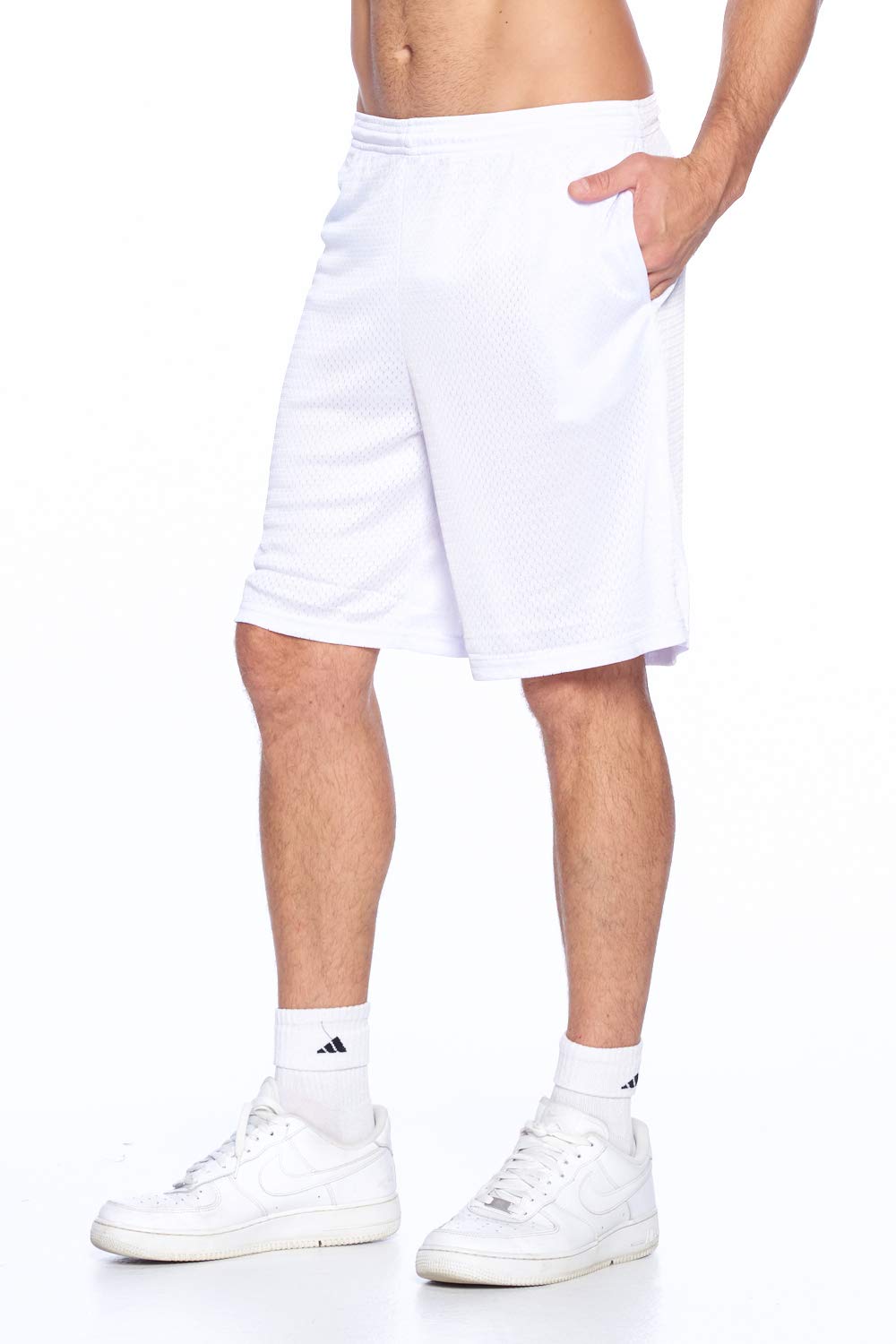 PROGO USA Men's Mesh Shorts with Pockets - Lightweight Fashion - Gym Workout Basketball Running Yoga - Moisture Wicking - Image 3