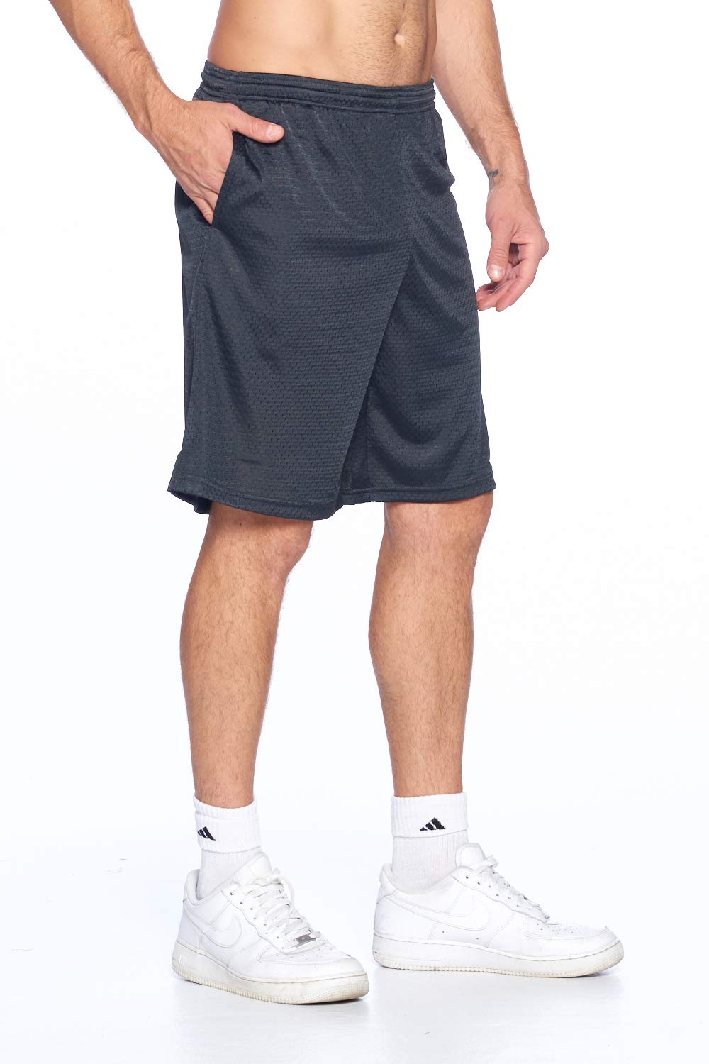 PROGO USA Men's Mesh Shorts with Pockets - Lightweight Fashion - Gym Workout Basketball Running Yoga - Moisture Wicking - Image 3