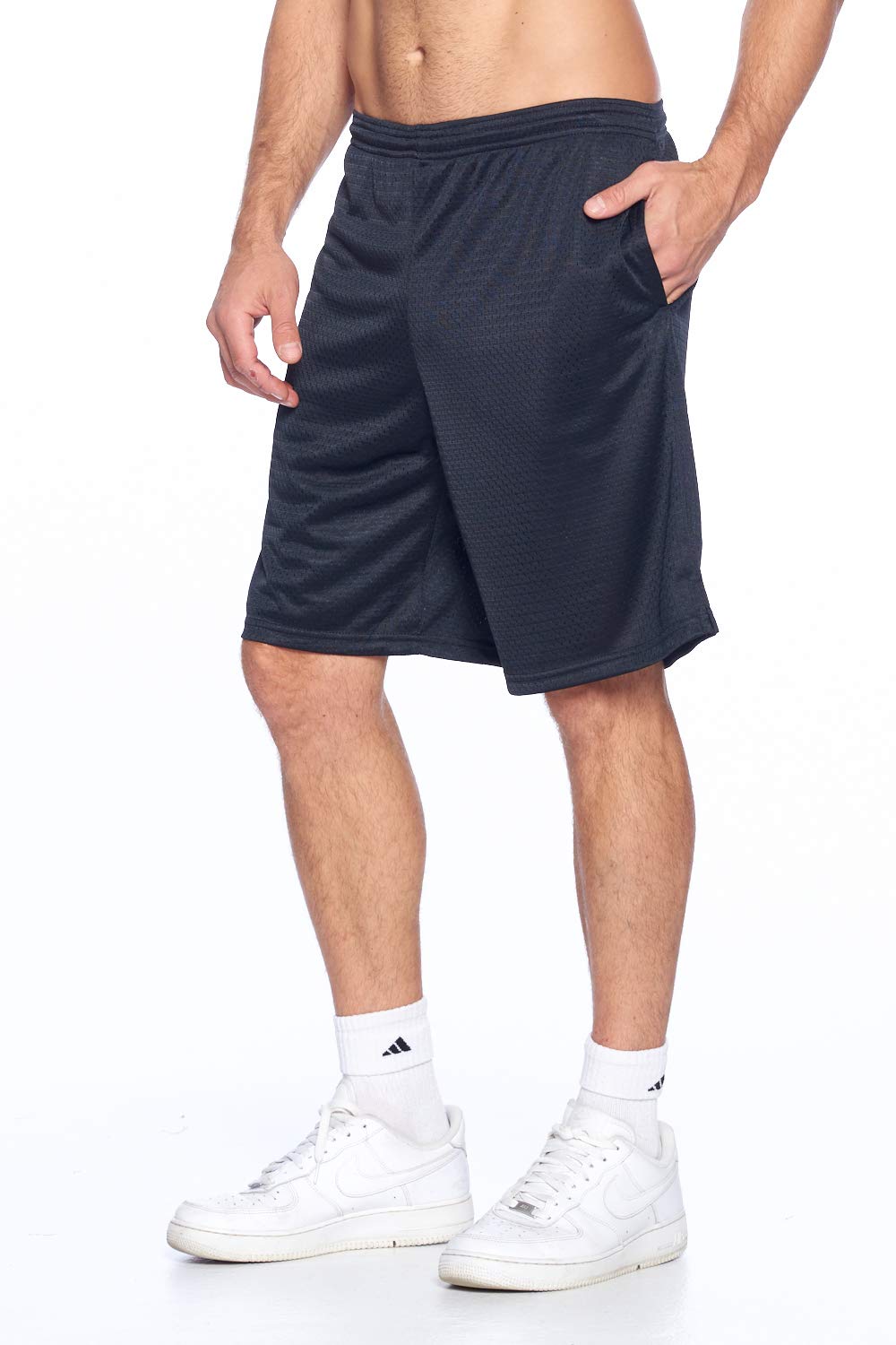 PROGO USA Men's Mesh Shorts with Pockets - Lightweight Fashion - Gym Workout Basketball Running Yoga - Moisture Wicking - Image 3